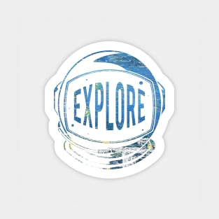 explore, space helmet van gogh Sticker